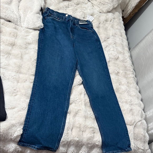 Womens ultra high rise 90s Straight Blue Jeans- BRAND NEW W TAGS ABERCROMBIE - Picture 8 of 14